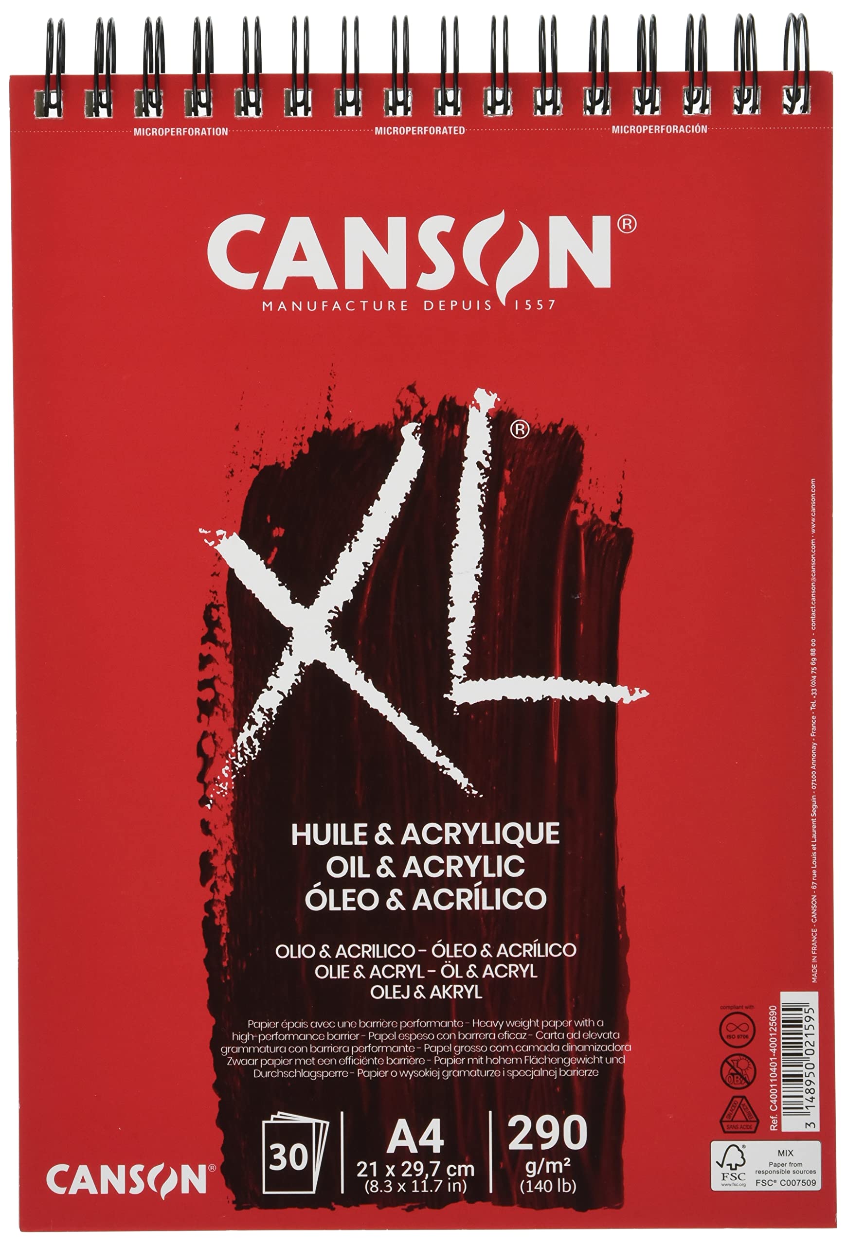 

Maruman Canson XL Oil Acrylic A4 30 Sheets 110-401