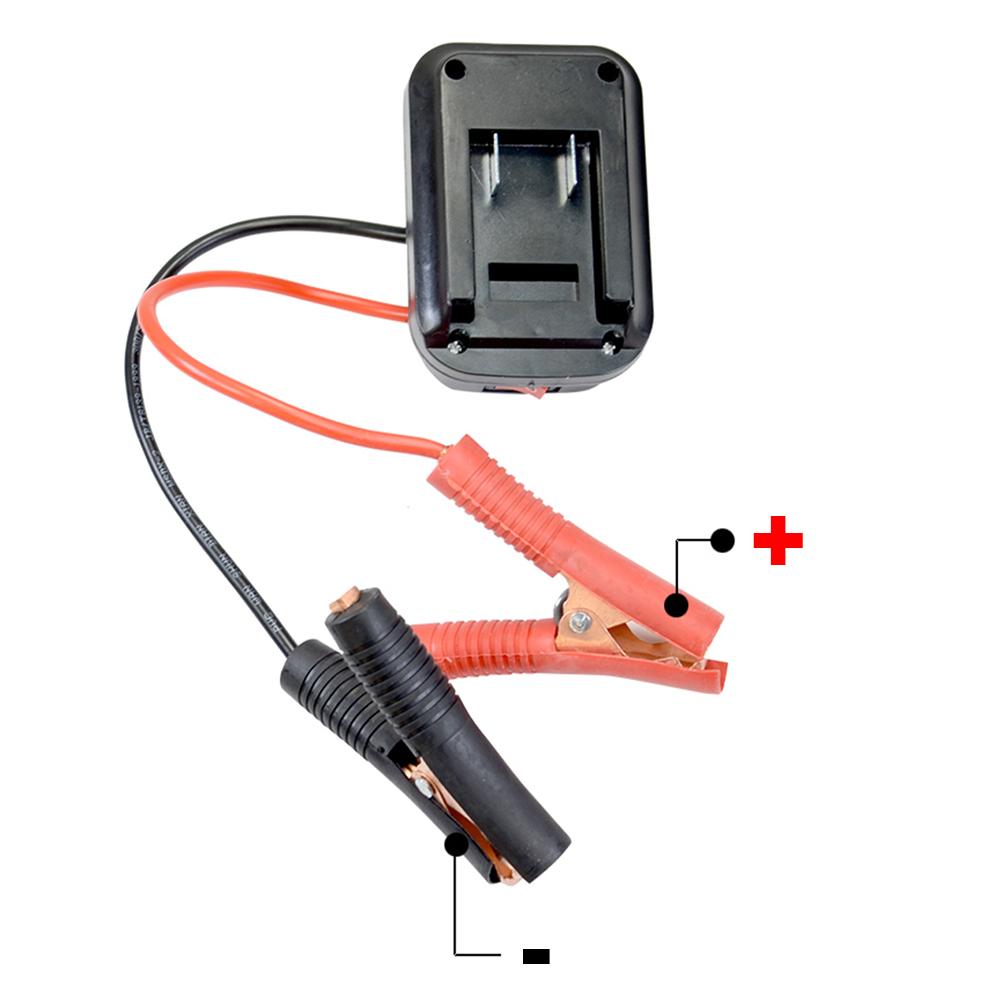 For Makita Car Battery Jump Starter Lithium Emergency Power Bank with Thickened Copper Clips with Dual USB Charging Ports