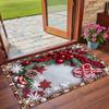 Christmas Printed Square Area Rug Soft Non Slip Floor Carpet For Bedroom Holiday Gift