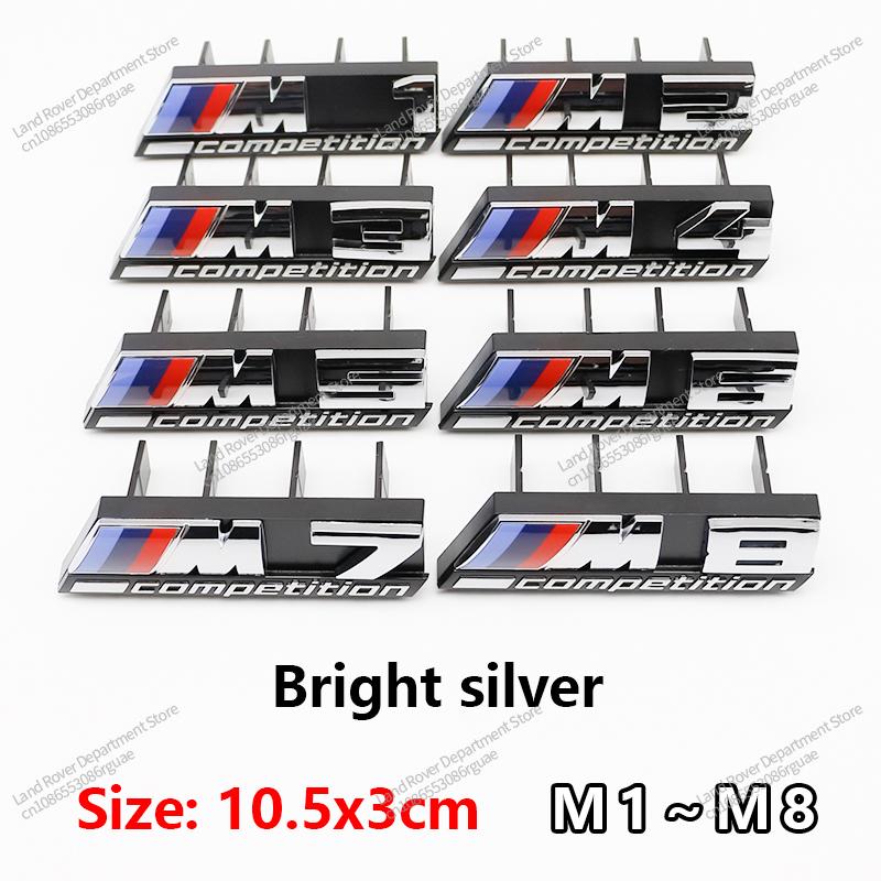 

For BMW M Logo ABS Car Front Hood Bonnet Grill Emblem Logo Badge Sticker M1 M2 M3 M4 M5 M6 F48 G01 F10 F30 G11 G07 E84 E83 F39 M8 Competition