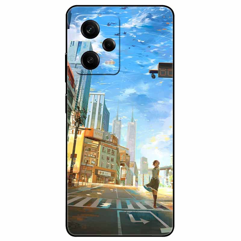 For Redmi Note 12 Pro 5G Case Note12 Covers TPU Black Silicone Starry Cover for Xiaomi Redmi Note 12 Pro+ 5G Plus Cartoon Soft