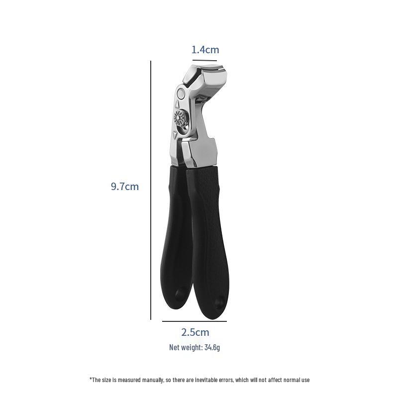 Stainless Steel Flat Edge Nail Clippers with Round Plastic Handle