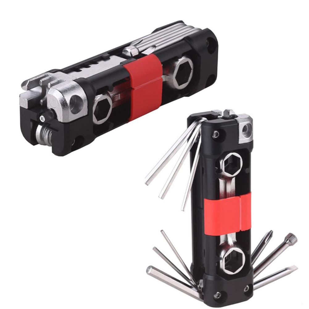 Multifunctional Bike Repair Wrench Set With Hex Cross Screwdriver Bits For Cycling Motorcycle Outdoor Maintenance Tool