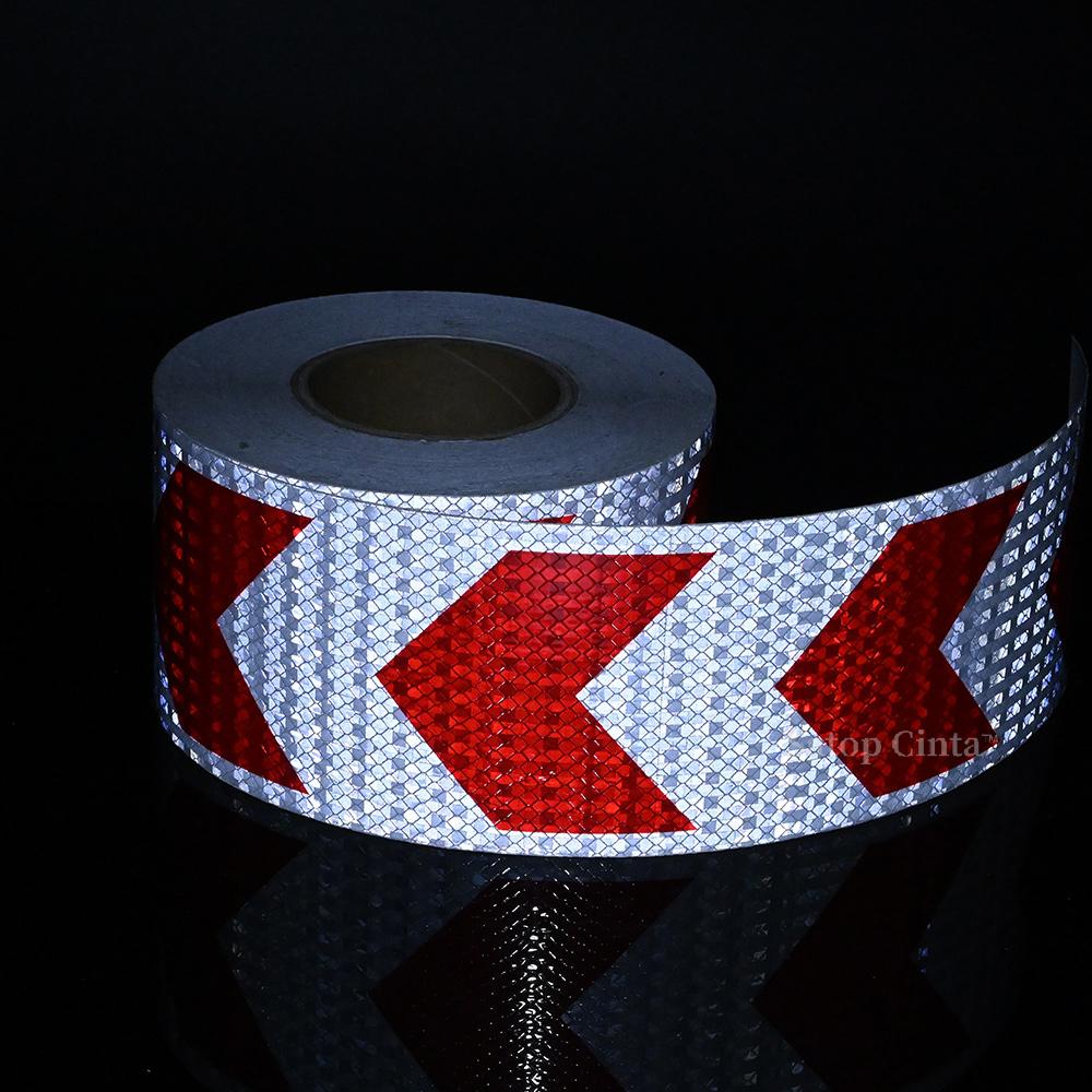 5cm/10cm/20cm*5m Šipka Reflexní Bezpečnostní Páska Bílo-Červená Výstražné Vodotěsné Samolepky Venkovní Poutavá Samolepicí Fólie Pro Nákladní Auto