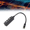 RJ45 Splitter Adapter 1 To 4 Port Smooth Transmission Excellent Connection Network Cable Adapter