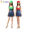 Trendy Mario Cowboy Suspender Skirt Costume Ideal For Anime And Game Fans