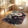 Yellow Daisies Theme Soft Crystal Velvet Rug Custom Name & Text Print Non Slip Floor Rug for Bedroom Living Room
