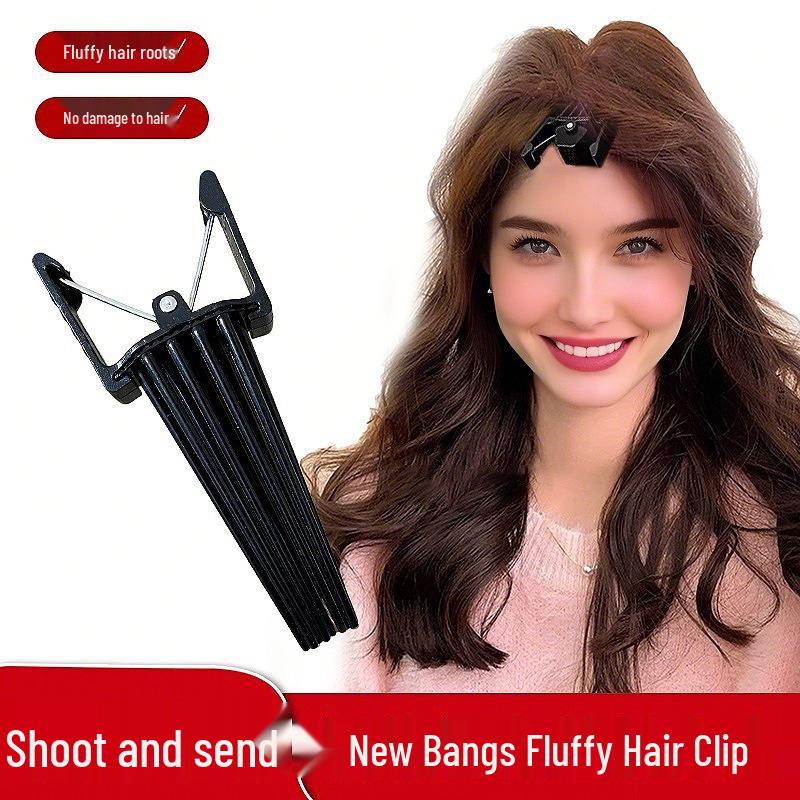 Seamless Root Fluffy Hair Clip with Bangs