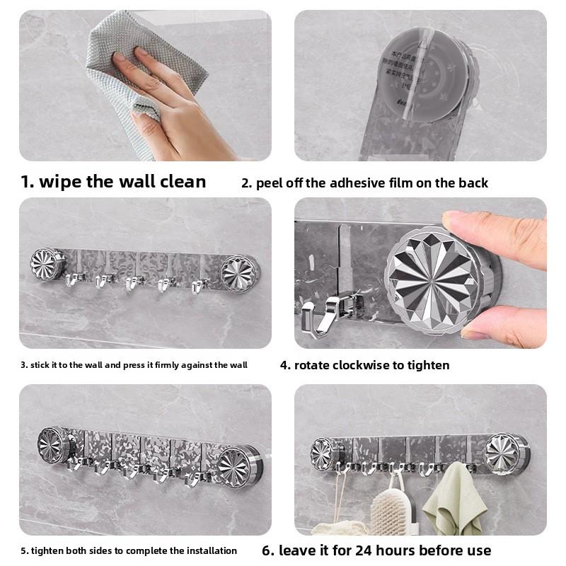 Suction Cup Hook, Household Water Corrugated Row Hanging Clothes Hook, Bathroom and Toilet Strong Non-drilling, Traceless Adhesive Hook