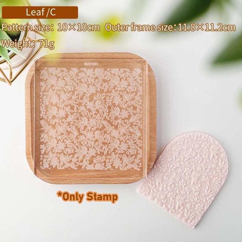 Leaf Flower Vine Green Plants Texture Fondant Cookie Cutter Stamp Biscuit Embosser Mold Lace Arched Dessert Cake Decorating Tool