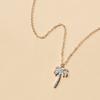New Coconut Palm Tree Necklace For Women Exquisite Crystal Zircon Metal Clavicle Chain Choker Summer Beach Ocean Sandy Jewelry