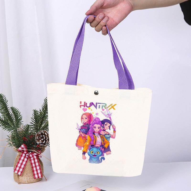 Animation Cartoon Printing Fashion High Value Lightweight Casual Shoulder Bag Going Out Portable Canvas Bag