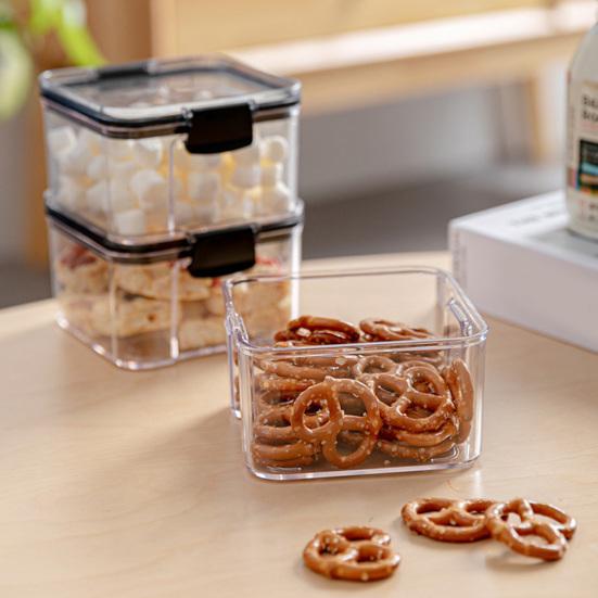 Szczelne pojemniki do przechowywania żywności z pokrywką Plastikowe Pojemniki do organizacji spiżarni Kuchenne na płatki, suche produkty, mąkę, cukier