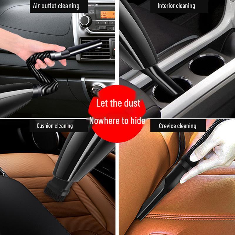 120W High-Power Car Vacuum Cleaner - Wet & Dry Use with Strong Suction and HEPA Filter