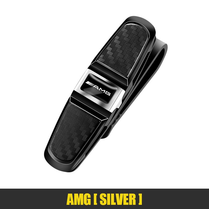 BETI1 1Pcs Car Sun Visor Glasses Clip Ticket Card Storage Clamp For Benz AMG W220 W205 W211 W169 W177 EQC Carlsson GLK CLA GLS EQE GLE