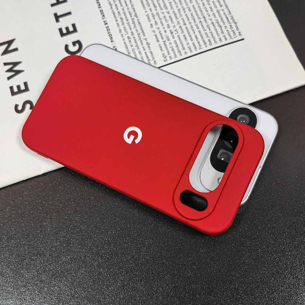 

For Google Pixel 10 9 8 7 6 Pro XL A Case Silky Silicone Soft-Touch Shockproof Protective Back Cover Coque Pixel 10ProXL червоний