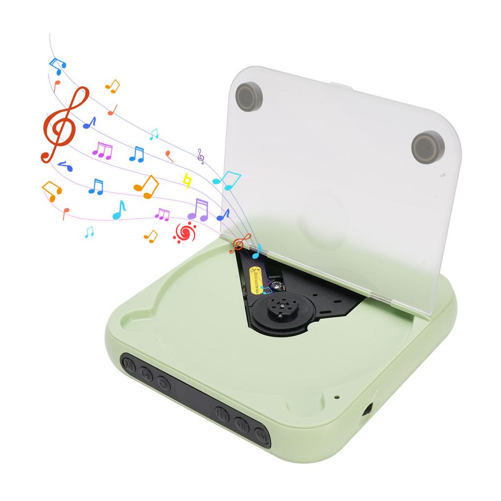 Portable CD Player Bluetooth MP3 Stereo Sound Desktop CD Music Player with Headphone and Sound Cable