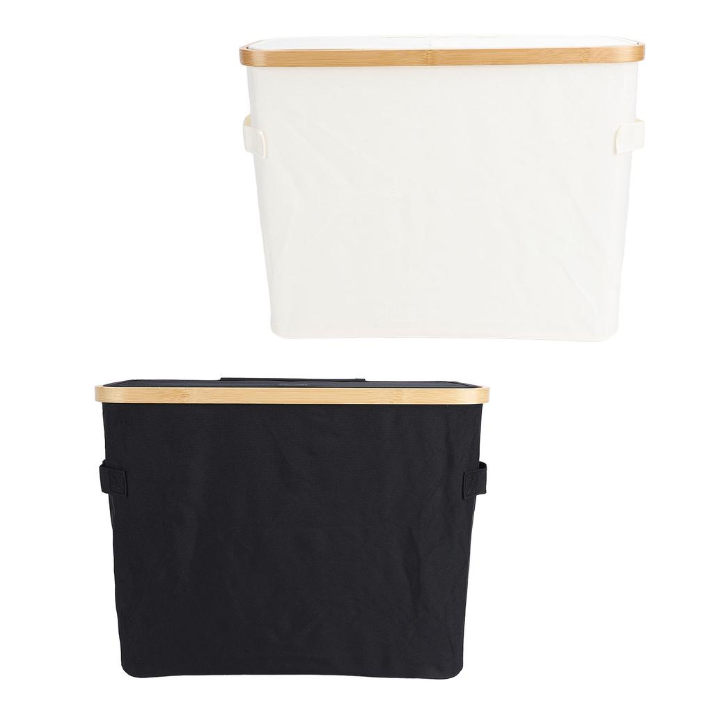 Toilet Paper Storage Basket Roll Paper Organizer Foldable Toilet Paper Holder with Lid for Bathroom