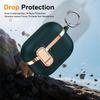 Galvanisiertes Leder-Kopfhörerhülle für AirPods 4. Generation Pro 3 2 Bluetooth-Headset-Abdeckung mit Telefonständer Schlüsselanhänger für AirPods Pro 3 2 Kopfhörer-Ladebox
