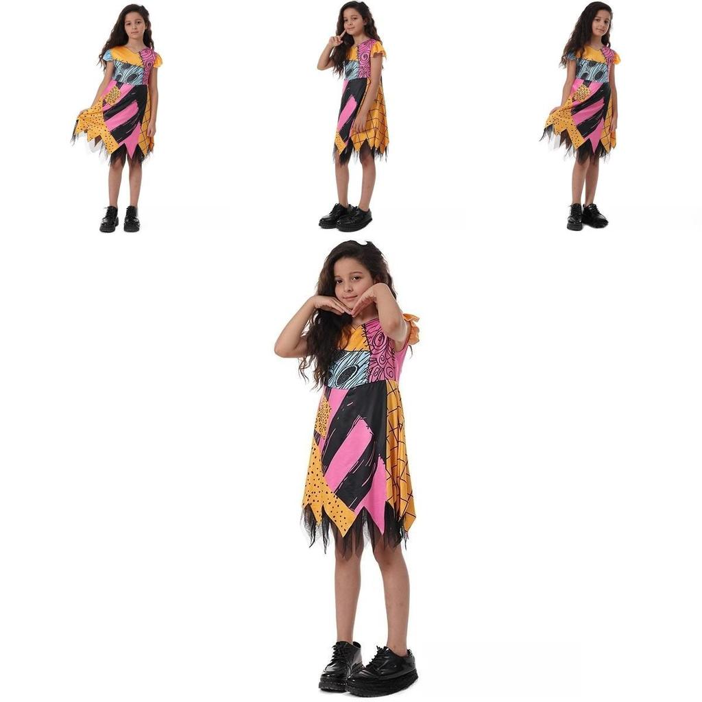 The Nightmare Before Christmas Sally Girl Costume Dress For Halloween Party And Cosplay
