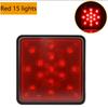 2'' Trailer Hitch Receiver Cover 15 LED Brake Led Lights Tube Cover 4 Pin Car Accessories Car Signal Lamp Warning Strobe Light