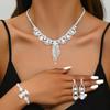 Meier Three-piece set, bracelet, earrings, necklace, women's chain, elegant dress wedding accessories