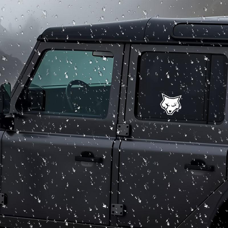 Cool Angry Wolf Head Sticker, Waterproof Self-adhesive Vinyl Decal for Car Motorcycle Helmet Laptop