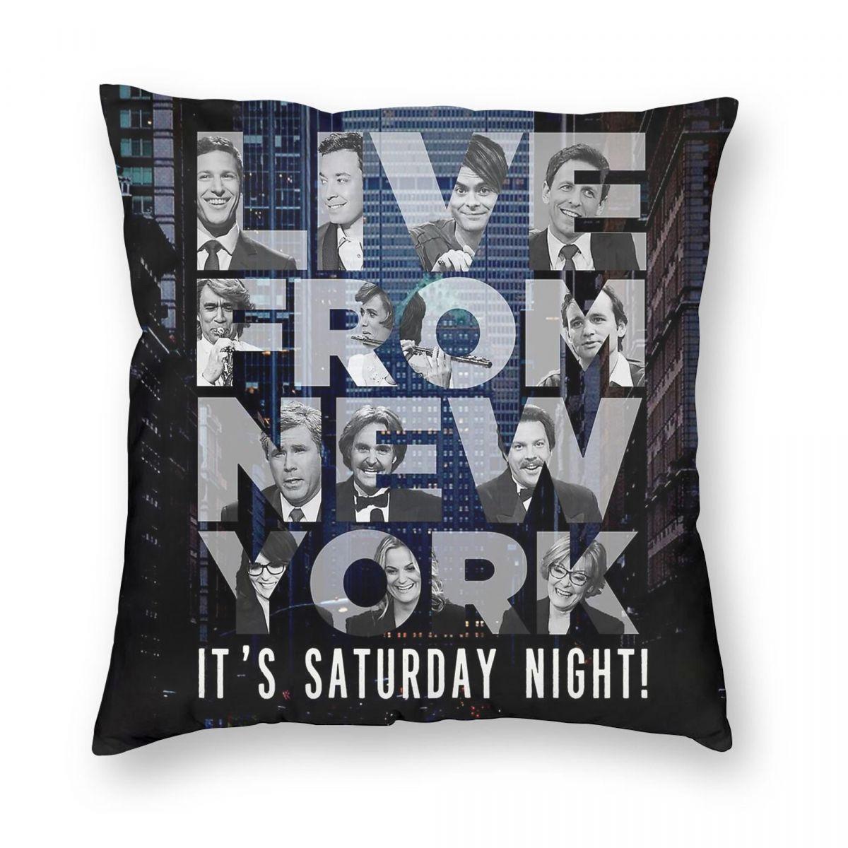 Live From New York Saturday Night Live Square Pillowcase Polyester Linen Velvet Printed Zip Throw Pillow Case Home Cushion x 30x30cm