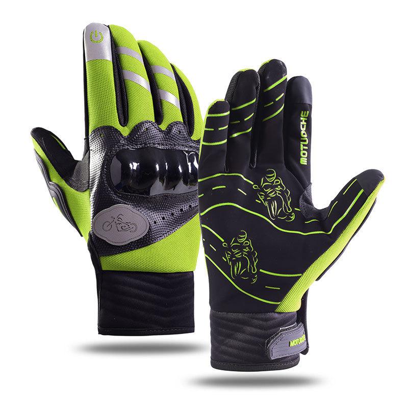 Cycling Gloves Four Seasons Men's Outdoor Sports Motorcycle Case Touch Screen Off Road Palm Protection Shock Absorbing and Anti Slip Gloves