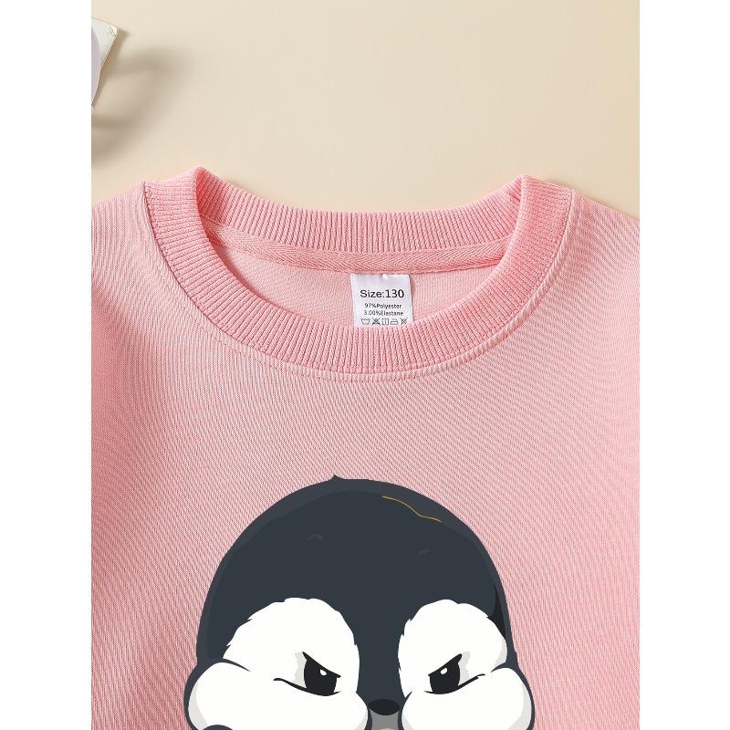 Kids Sweatshirt,Round Neck Fashion Sweatshirt Featuring Adorable Animal Prints, Autumn and Winter ,Comfortable Warm Fashion