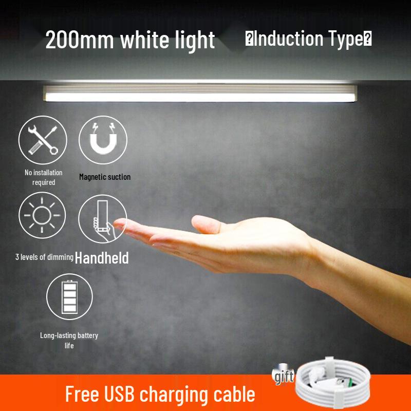 Ultra-Thin Rechargeable Magnetic LED Sensor Light Strip for Wardrobes and Cabinets