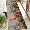 1Pcs Oil-Painted Floral Non-Slip Washable Area Rug Runner for Entryway, Living Room, Bedroom & Patio