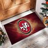San Francisco 49ers Tappeto in Velluto di Cristallo Morbido Anti?Tappetino Antiscivolo Comodo per Casa Soggiorno Camera da Letto Tappeto Decorativo