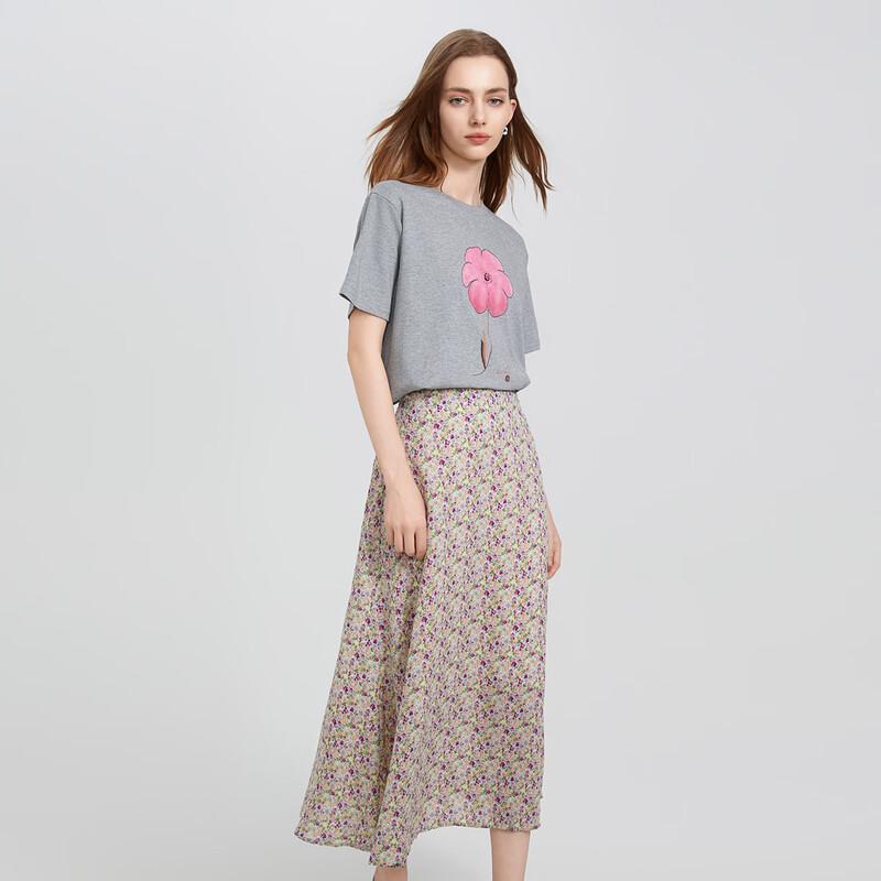 Shetu Floral Print T-Shirt & Skirt Set