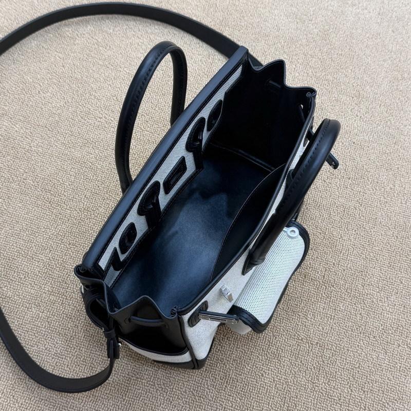New 25CM Cargo-Swift leather with canvas pocket leather shoulder strap