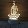 Music Guitar Yoga 3d Nightlight Creative Small Desk Lamp Usb Plug Straight