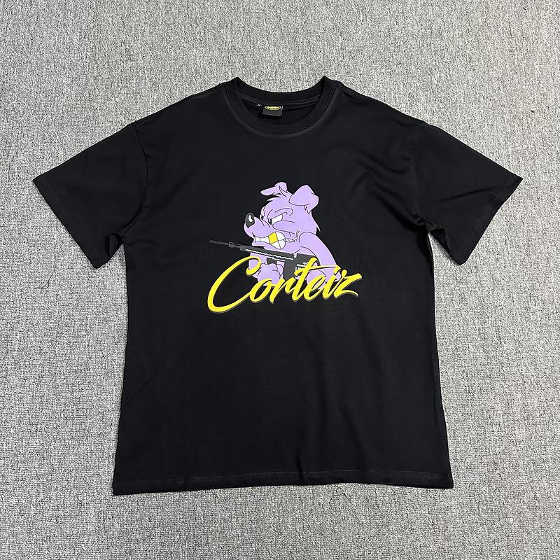 Corteiz Alcatraz Series T-shirts for Men and Women, Short-sleeve Short Sleeve with Lettered Logo Print Crew Neck Loose Casual T-shirt