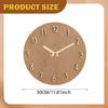 Round Hanging Clock Non Ticking 12inch Silent Movement Wall Watch for Anniversary Dorm Kitchen