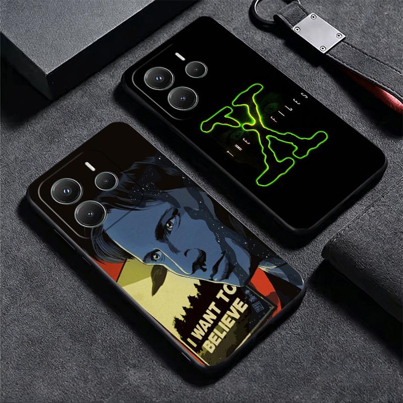 The X Files I Want to Believe Soft Phone Case for Xiaomi Redmi Note 12 13 14 15 Pro Plus 11 12S 11S 11T 10 4G Black Cover Back S