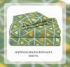 300 TC Cotton Microfiber XXL Super King Size Bedsheet | 9 Feet, 275 X 275 cm with 2 Large Size Pillow Covers - Olive Green