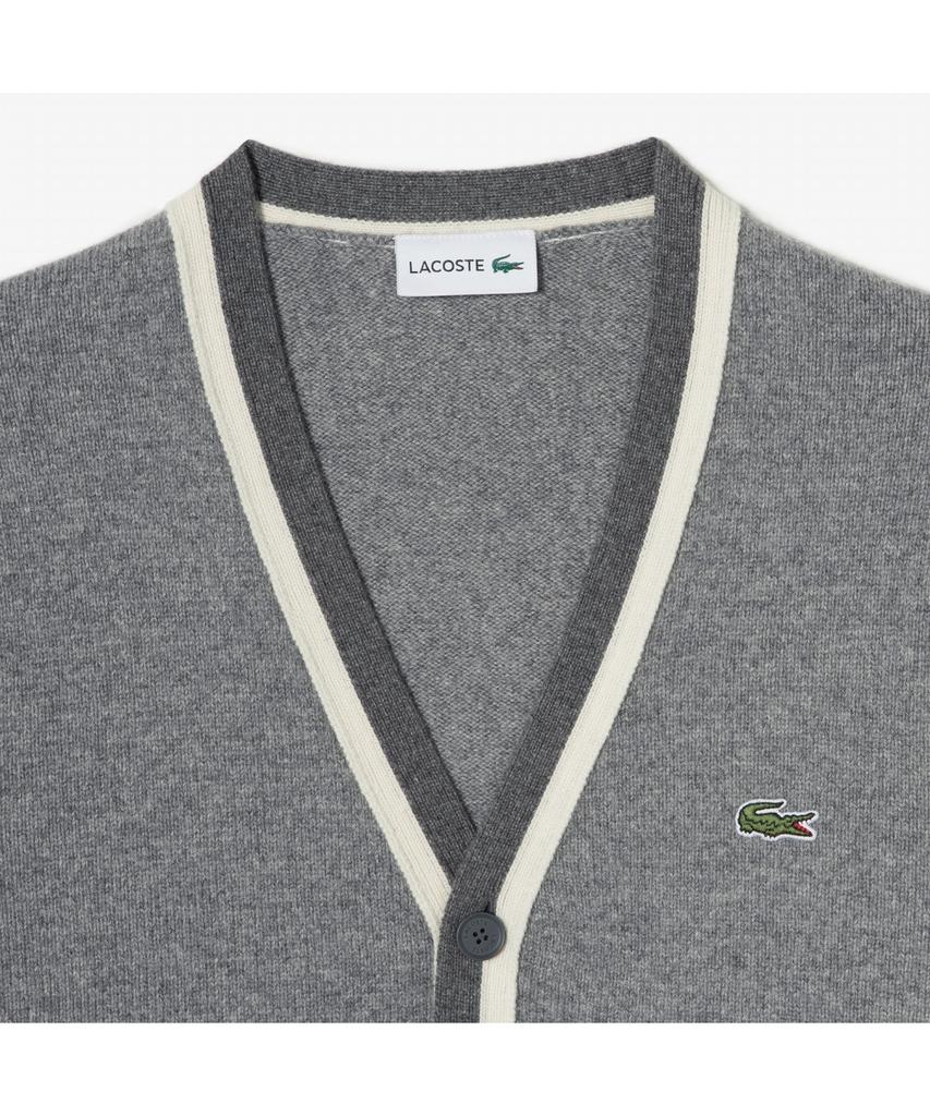 Lacoste Men'S V-Neck Wool Cardigan Ah660E-55N Cca