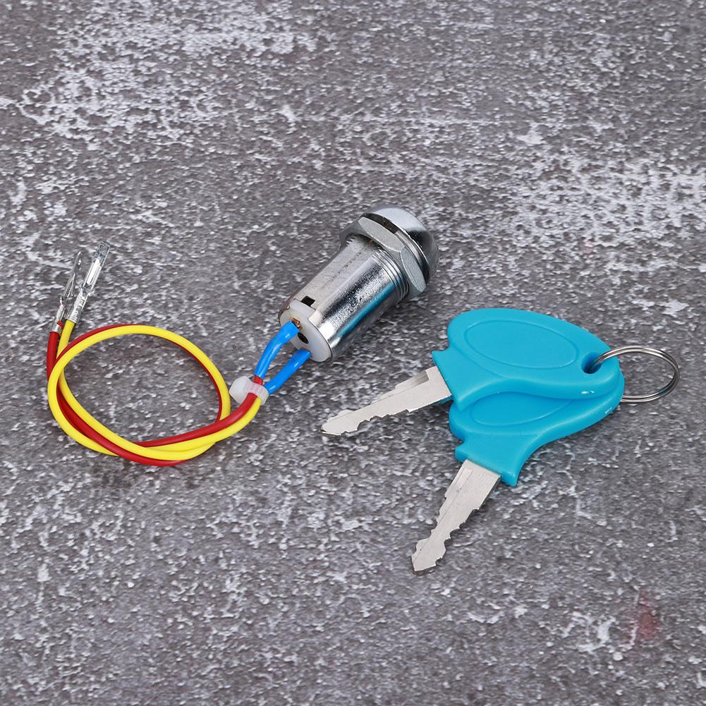 Electric Scooter Power Source Lock All Metal Electric Door Locking Ignition Key Switch Lock