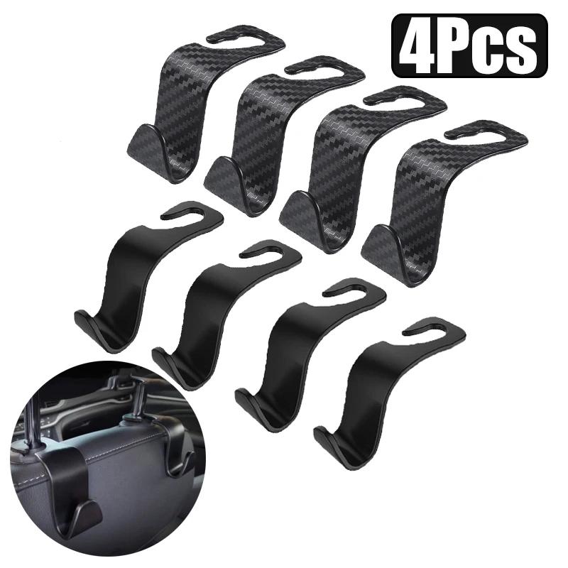 1/2/S Carbon Fibre Hook Car Seat Universal Car Seat Back Headrest Hook Vehicle Seat Organizer Holder Car Accessories Interior