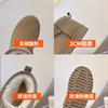 Short tube cotton flat-bottomed snow boots women's winter velvet thickened warm outer wear cotton shoes wish