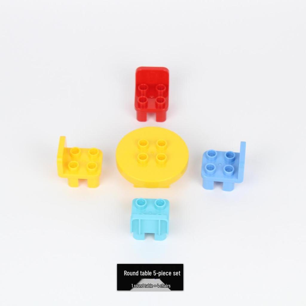 LEGO Duplo-Compatible Large Bricks: Kitchen, Bathroom, Furniture & Food Play Accessories for Children's Building Toys