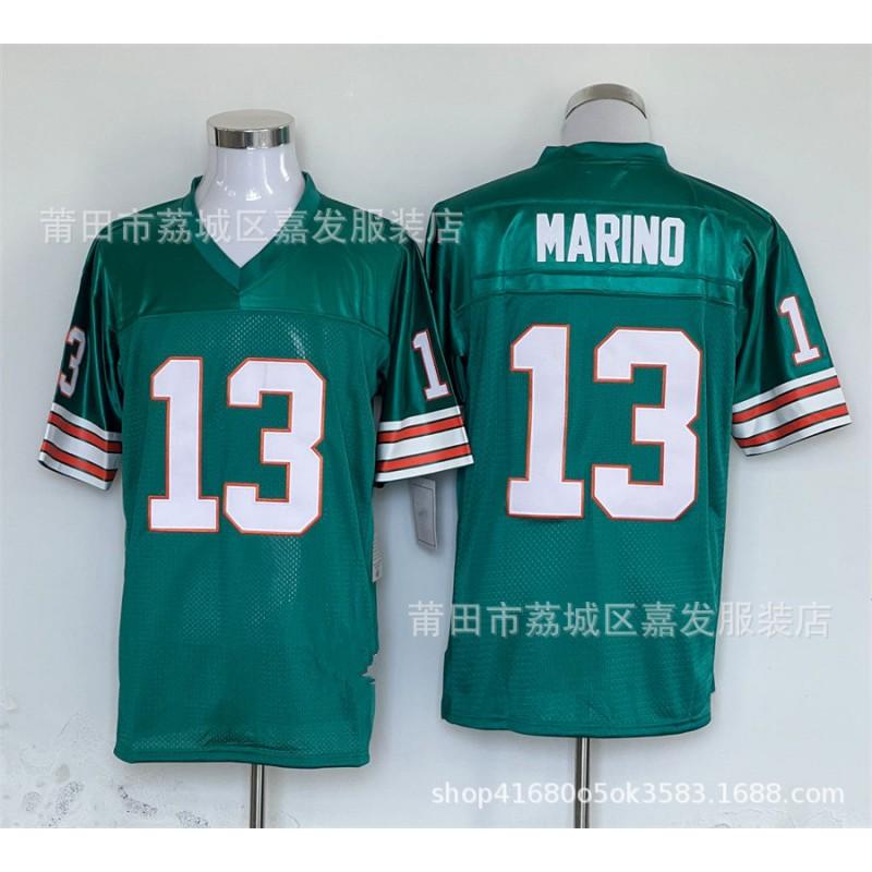 Miami Dolphins Retro NFL Football Jersey Mens Cotton Stitched Uniform 13 39 12 Vintage Style