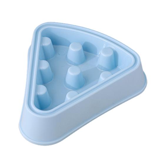 

Кормушка для домашних животных, легко моется, гладкий контур пиццы, твердый рисунок, предотвращает удушье, PP синий