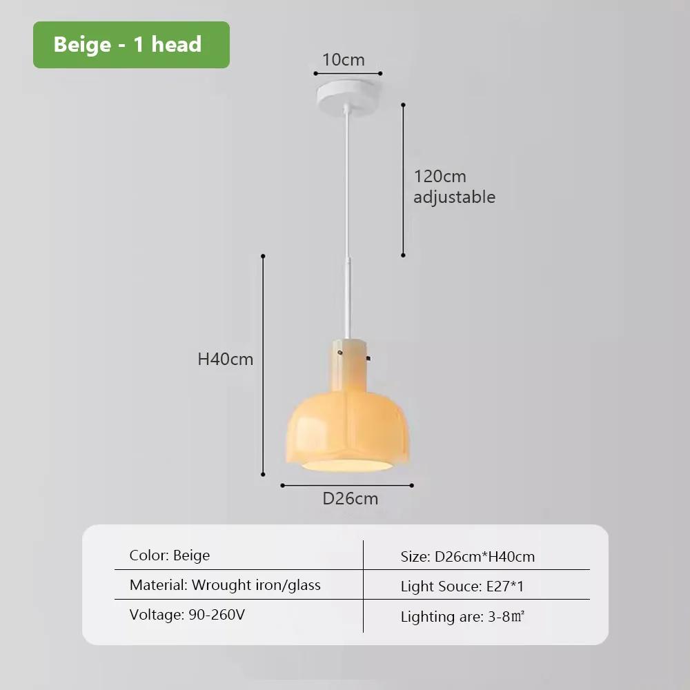 LED Medieval Pendant Light Glass Hanging Lamps For Ceiling Bedroom Dining Living Room Home-Appliance Indoor Decor Luminaire