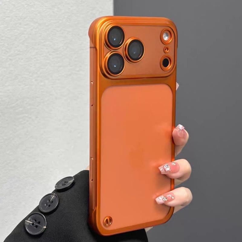 Luxury Plating Ultra Thin AG Matte Case for iPhone 17 Air 16 15 14 13 12 11 Pro Max Plus Frameless PC Clear Glossy Phone Cover