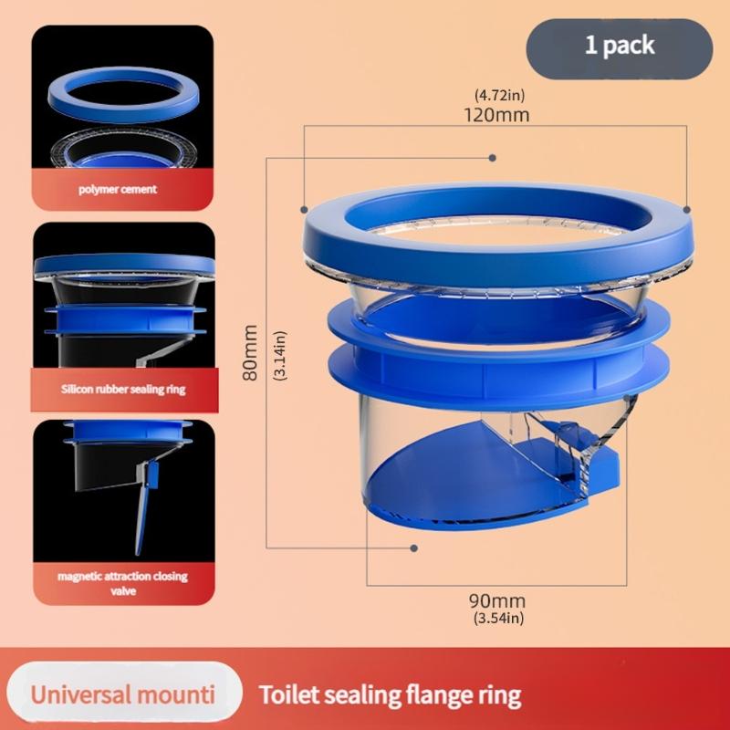Extra Wide Toilet Flange Gaskets ABS Silicone Not Clog Designs Leak Proof Toilet Flange Rings Toilet Flange Gaskets